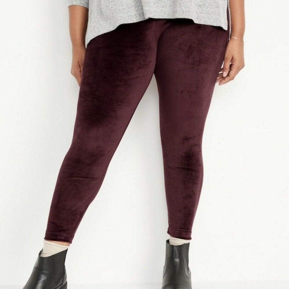 Old Navy Plush Velour High-Waisted Leggings Plus Size 2X Brand New